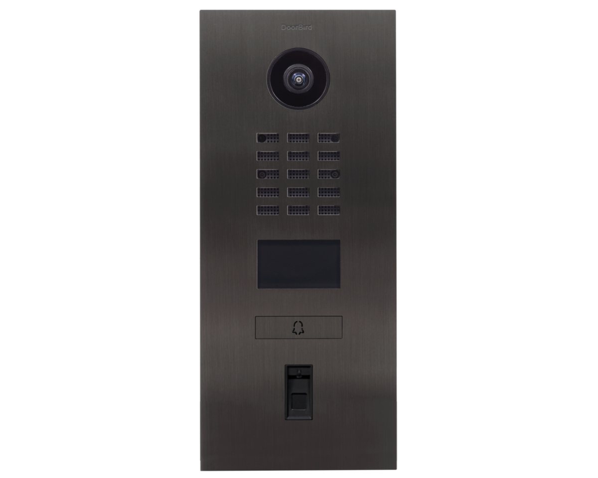 DoorBird DoorBird D2101FV - Video Türstation mit Fingerabdrucksensor Video-Türsprechanlage (Außenbereich, Haustür, Eingangsbereich, Smarte Video Türsprechanlage mit App-Steuerung, Ethernet / PoE) von DoorBird