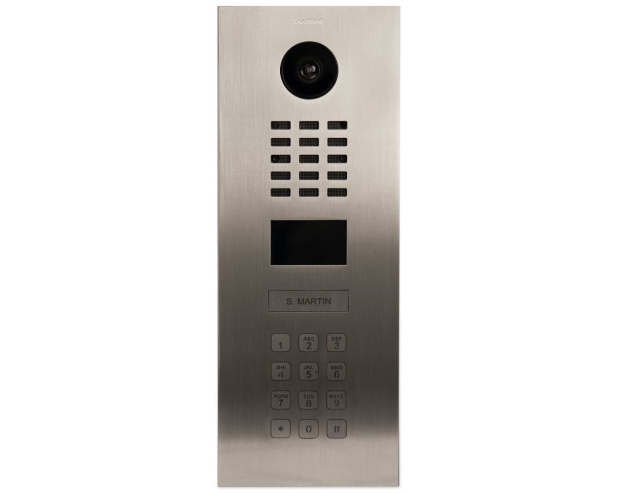 DoorBird DoorBird D2101KV - Video Türstation mit Keypad Video-Türsprechanlage (Außenbereich, Haustür, Eingangsbereich, Smarte Video Türsprechanlage mit App-Steuerung, Ethernet / PoE) von DoorBird
