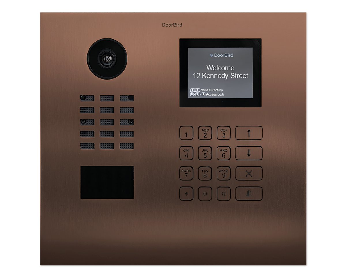 DoorBird DoorBird - Video Türstation D21DKH für Einfamilienhaus mit Display und Keypad Modulen Video-Türsprechanlage (Außenbereich, Haustür, Eingangsbereich, Smarte Video Türsprechanlage mit App-Steuerung, Ethernet / PoE) von DoorBird