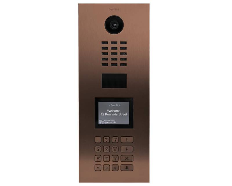 DoorBird DoorBird - Video Türstation D21DKV für Einfamilienhaus mit Display und Keypad Modulen Video-Türsprechanlage (Außenbereich, Haustür, Eingangsbereich, Smarte Video Türsprechanlage mit App-Steuerung, Ethernet / PoE) von DoorBird