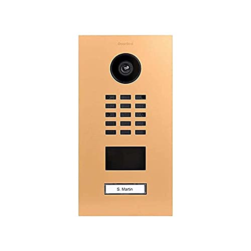 DoorBird D2101V IP Video Türstation, Safrangelb (RAL 1017) | Video-Türsprechanlage mit 1 Ruftaste, RFID, HD-Video, Bewegungssensor von DoorBird