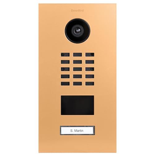 DoorBird D2101V IP Video Türstation, Safrangelb (RAL 1017) | Video-Türsprechanlage mit 1 Ruftaste, RFID, HD-Video, Bewegungssensor von DoorBird