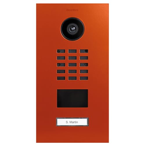 DoorBird D2101V IP Video Türstation, Reinorange (RAL 2004) | Video-Türsprechanlage mit 1 Ruftaste, RFID, HD-Video, Bewegungssensor von DoorBird