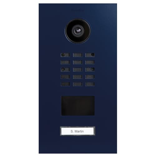 DoorBird D2101V IP Video Türstation, Kobaltblau (RAL 5013) | Video-Türsprechanlage mit 1 Ruftaste, RFID, HD-Video, Bewegungssensor von DoorBird
