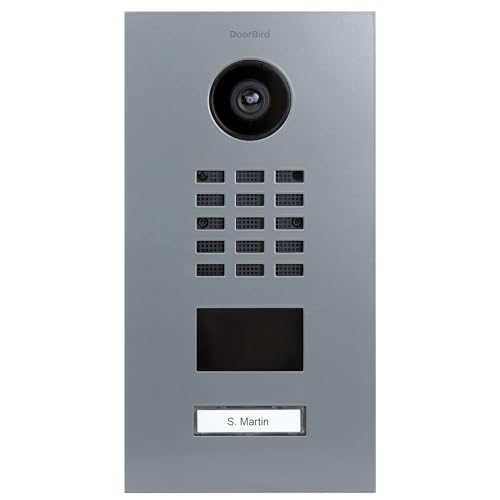 DoorBird D2101V IP Video Türstation, Signalgrau (RAL 7004) | Video-Türsprechanlage mit 1 Ruftaste, RFID, HD-Video, Bewegungssensor von DoorBird