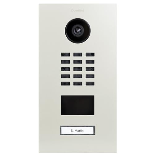 DoorBird D2101V IP Video Türstation, Reinweiß (RAL 9010) | Video-Türsprechanlage mit 1 Ruftaste, RFID, HD-Video, Bewegungssensor von DoorBird