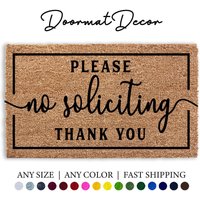 Bitte Keine Anfrage Danke Fußmatte, Keine Schild, Business Logo Eingangsbereich Willkommen Matte Im Freien, Benutzerdefinierte Personalisierte von DoormatDecor