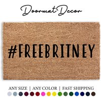 Free Britney Spears Fußmatte Aus Kokoswolle Willkommen Matte Individueller Teppich Geschenk von DoormatDecor