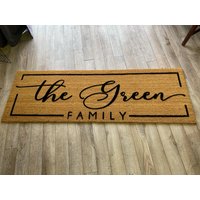 Personalisierte Beflockte Kokosnuss Fußmatte - Individuelle Willkommensmatte Für Verlobung, Hochzeit, Geschenk, Doppeltür Im Freien Teppich von DoormatDecor