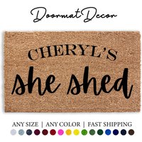 Sie Schuppen Fußmatte Custom Outdoor Willkommen Matte Einzigartige Housewarming Geschenk von DoormatDecor