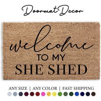 Willkommene Matte Für Sie Schuppen Benutzerdefinierte Outdoor Fußmatte Housewarming Geschenkidee von DoormatDecor