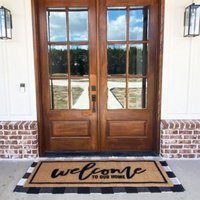 Willkommen Fußmatte Beflockt Kokos Outdoor Matte Benutzerdefinierte Housewarming Geschenk von DoormatDecor