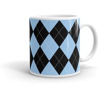 Blaue Argyle Tasse von DoozyDeco