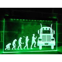 Trucker Evolution Led Neon Beleuchtet Zeichen Seisleuchten Dekor Cab Lichter Lkw-Fahrer Geschenk von Dopeneons