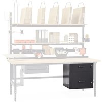 Doppelschublade für DAHMEN Packtische Classic und Multiplex, 1/3, 2/3 geteilt, anthrazit von DAHMEN