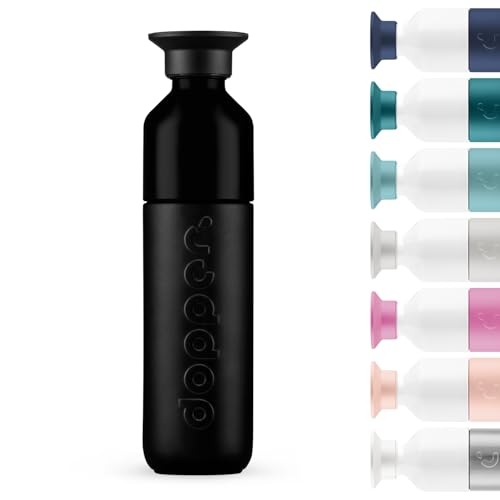 Dopper Insulated Blazing Black Thermosflasche 350ml - Doppelwandig, auslaufsicher, hält 24h kalt/9h heiß - Edelstahl Trinkflasche - Thermobecher - Kaffeebecher - Wasser, Tee von Dopper