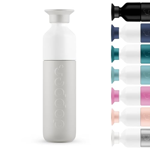 Dopper Insulated 350ml Thermosflasche Gentle Grey - Doppelwandig, auslaufsicher, hält 24h kalt/9h heiß - Edelstahl Trinkflasche - Thermobecher - Kaffeebecher - Wasser, Tee von Dopper