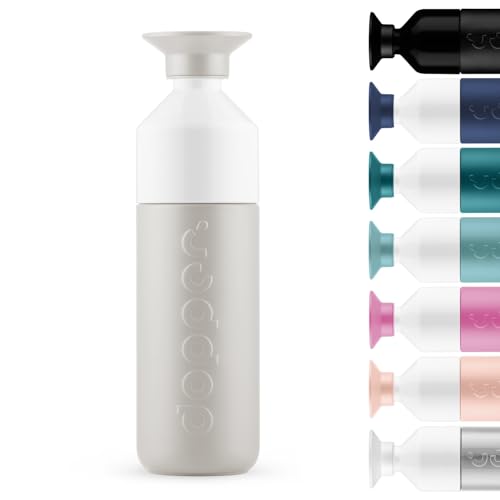 Dopper Insulated 580ml Thermosflasche Gentle Grey - Doppelwandig, auslaufsicher, hält 24h kalt/9h heiß - Edelstahl Trinkflasche - Thermobecher - Kaffeebecher - Wasser, Tee von Dopper