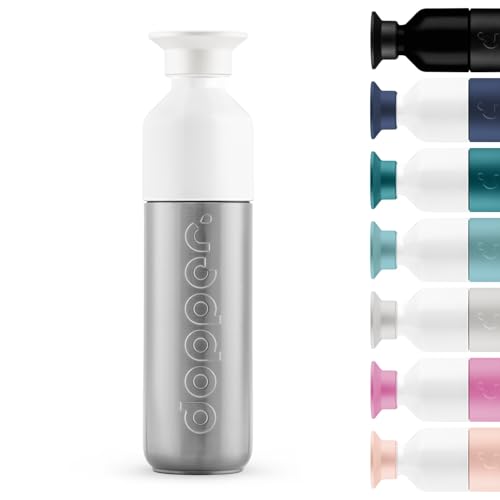 Dopper Insulated 350ml Thermosflasche Silver - Doppelwandig, auslaufsicher, hält 24h kalt/9h heiß - Edelstahl Trinkflasche - Thermobecher - Kaffeebecher - Wasser, Tee von Dopper