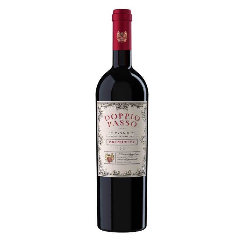 Doppio Passo Rotwein Primitivo Puglia halbtrocken Italien 1 x 0,75 L von Doppio Passo
