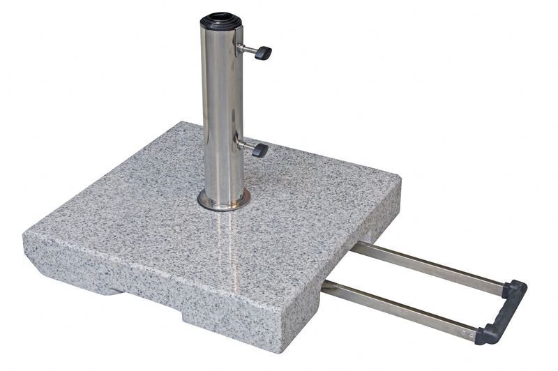 DOPPLER Trolley Granitsockel, Edelstahl/Granit, 40 kg, für Schirmstöcke von 32-60 mm von Doppler