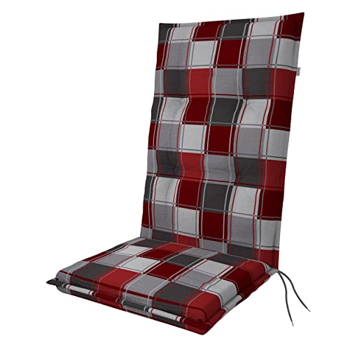 Doppler / Hochlehner Living TOP/Gartenstuhlauflage/Hochlehner/Rot Quadrat/ca. 119 x 48 x 7 cm von Doppler