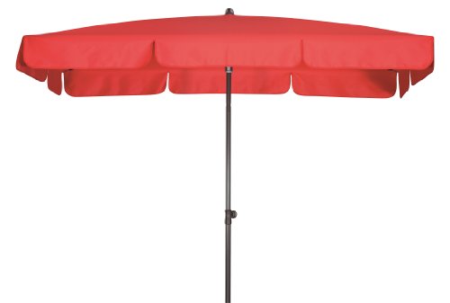 Doppler Absolut wasserdichter Gartenschirm Waterproof 225x120 UV-Schutz 80, Farbe rot von Doppler