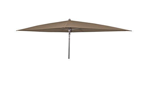 Doppler Absolut wasserdichter Gartenschirm Waterproof 225x120 ohne Volant, UV-Schutz 80, Farbe taupe greige von Doppler