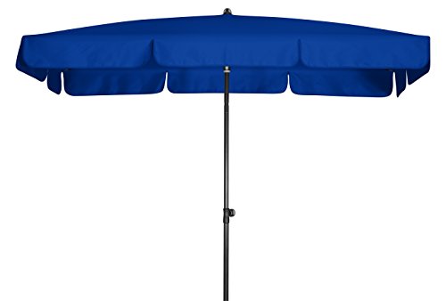 Doppler Absolut wasserdichter Gartenschirm Waterproof 260x150 UV-Schutz 80, Farbe dunkelblau von Doppler
