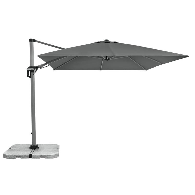 Doppler Ampelschirm Active II 260 cm x 350 cm Anthrazit mit Kurbelmechanik von Doppler
