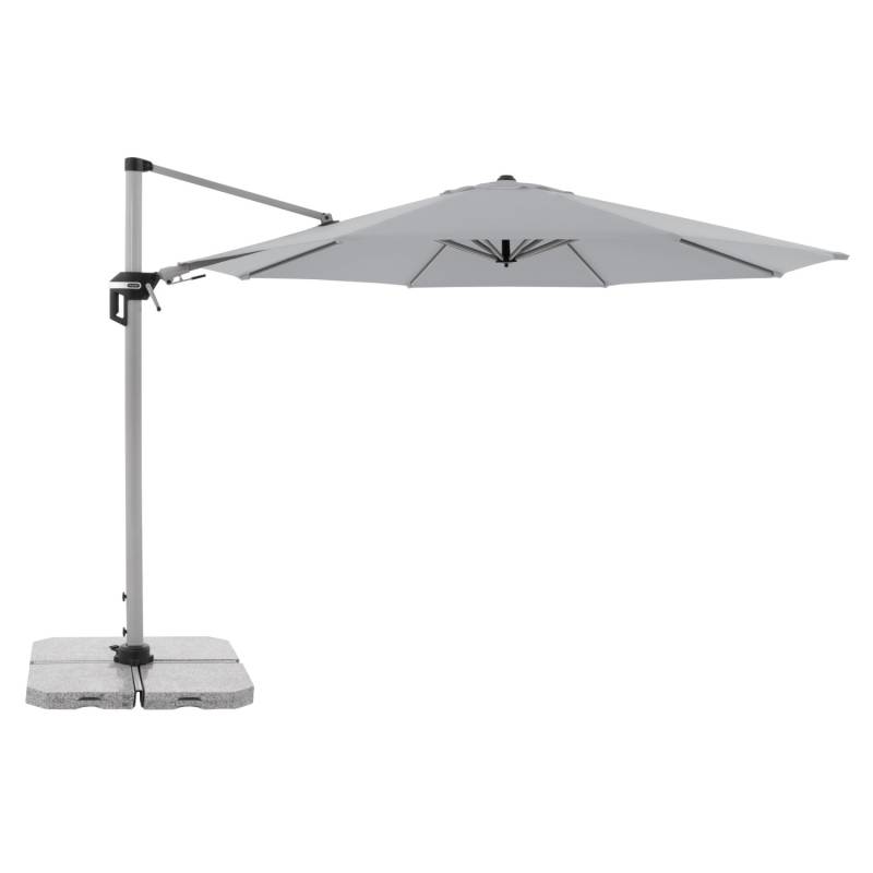 Doppler Ampelschirm Active Ø 372 cm Hellgrau mit Dreh- & Neigungsfunktion von Doppler