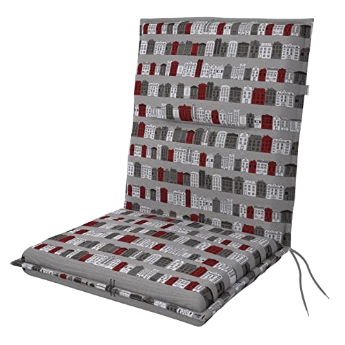 Doppler Auflage für Niederlehner Spot Muster Häuser I Gartenstuhl-Polster 100x48x5cm aus Baumwolle & Polyester I Sitzauflage weich & bequem I Sitzkissen zum Festbinden an Gartenstuhl Doppler Auflage für Niederlehner Spot Muster Häuser I Gartenstuhl-Polster 100x48x5cm aus Baumwolle & Polyester I Sitzauflage weich & bequem I Sitzkissen zum Festbinden an Gartenstuhl von Doppler