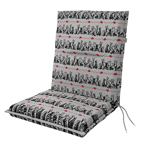 Doppler Auflage für Niederlehner Spot Muster Katzen I Gartenstuhl-Polster 100x48x5cm aus Baumwolle & Polyester I Sitzauflage weich & bequem I Sitzkissen zum Festbinden an Gartenstuhl Doppler Auflage für Niederlehner Spot Muster Katzen I Gartenstuhl-Polster 100x48x5cm aus Baumwolle & Polyester I Sitzauflage weich & bequem I Sitzkissen zum Festbinden an Gartenstuhl von Doppler