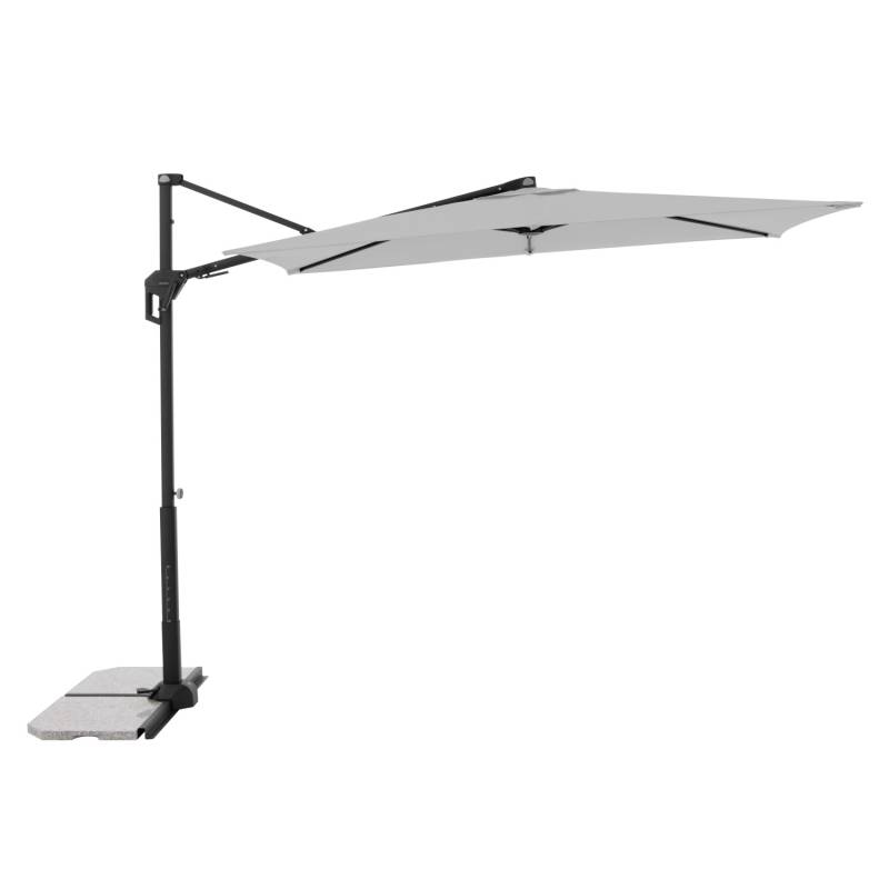 Doppler Ampelschirm 245 cmx 135 cm Hellgrau mit Dreh- & Neigungsfunktion von Doppler