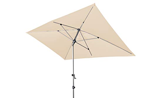 Doppler EXPERT Auto Tilt – Rechteckiger Sonnenschirm für Balkon oder Terrasse – Knickbar – ca. 300x200 cm – Natur von Doppler