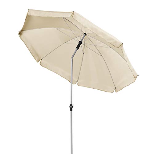 Doppler GS Active ca. 200/8tlg. - Sonnenschirm für Balkon oder Garten - Regenabweisend - Knickbar - ca. 200 cm - Natur von Doppler