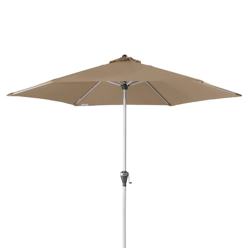 Doppler Marktschirm Active Auto Tilt Ø 266 cm Greige mit Kurbelmechanik von Doppler