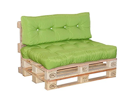 Doppler Palettenkissen freshgreen I Sitz-Auflage 120x80x15cm für Europalette I Polsterauflage aus Baumwolle & Polyester I Sitzbankauflage weich & bequem I Sitzkissen für Holz-Palette von Doppler