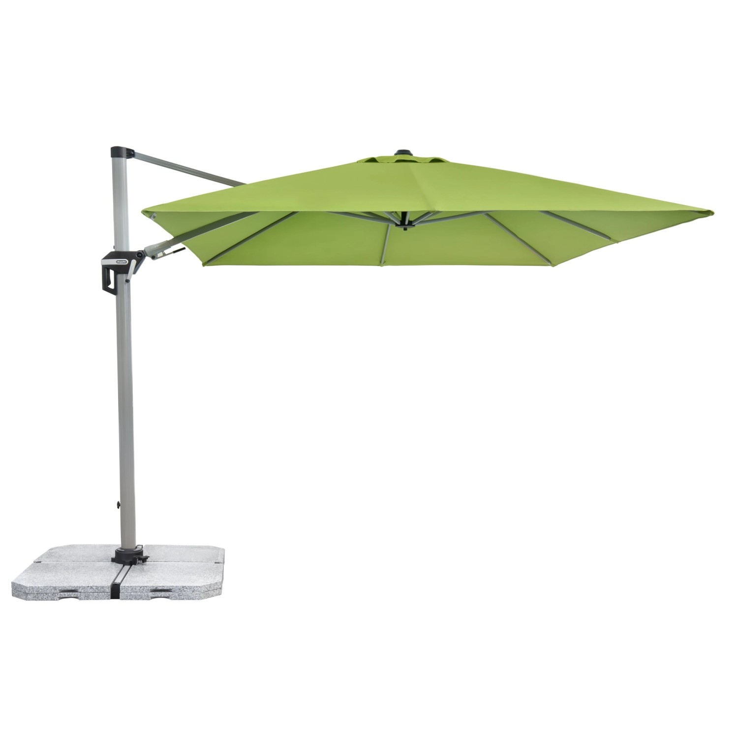 Doppler Ampelschirm Active II 260 cm x 350 cm Fresh Green mit Kurbelmechanik von Doppler