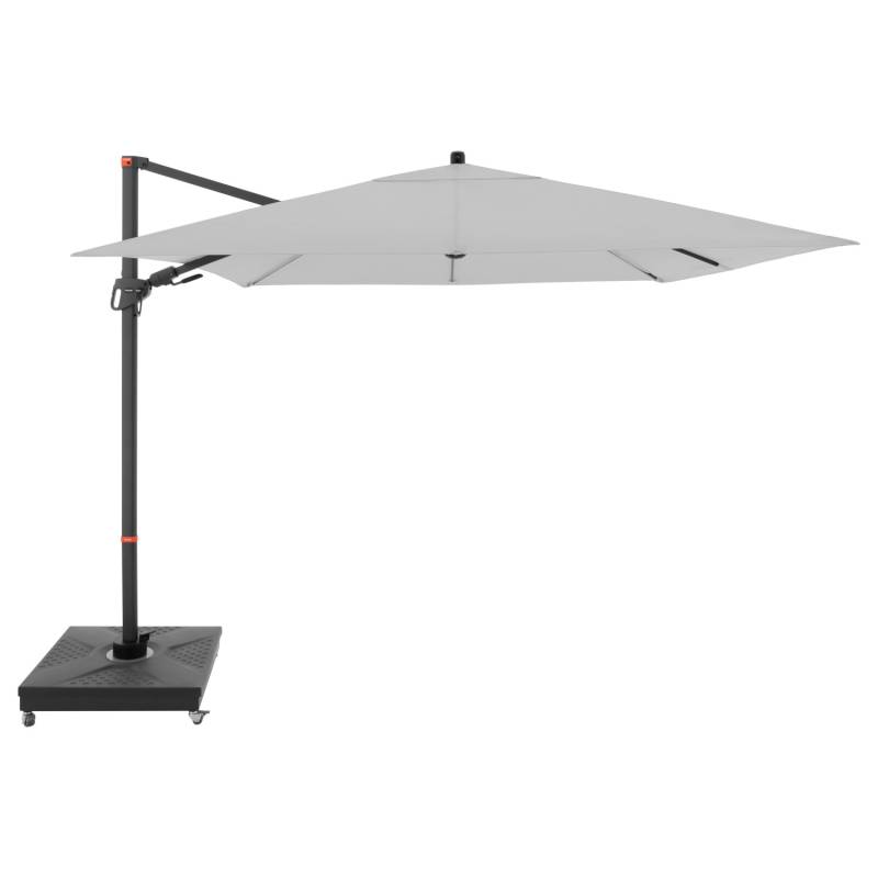 Doppler Ampelschirm MyZone 280 cmx 280 cm Hellgrau mit Kurbelmechanik von Doppler