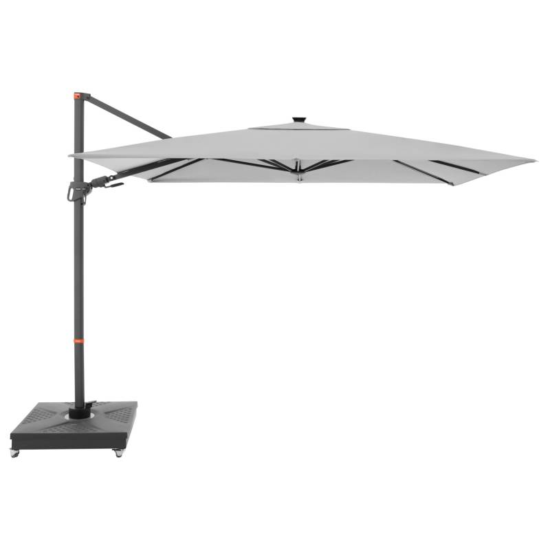 Doppler Ampelschirm MyZone 300 cmx 220 cm Hellgrau mit Dreh- & Neigungsfunktion von Doppler