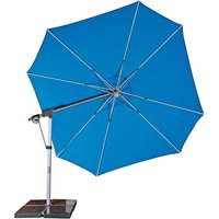 Sonnenschirm/ Ampelschirm Protect 400 Pendel ø 400 cm, aquamarin, inkl. 4 Granitplatten, Bezug aus 100% Polyester, Gestell aus Aluminium, 41,4 kg von Doppler