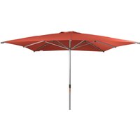 Sonnenschirm/ Großschirm Alu Expert Teleskop 350 x 350 cm, terracotta, ohne Volant, Bezug aus 100% Polyester, Gestell aus Aluminium, 22,3 kg - Doppler von Doppler