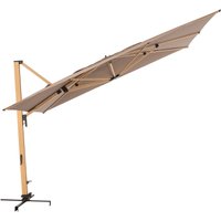 Sonnenschirm / Ampelschirm Alu Wood xl Ultra Pendelschirm 400 x 300, 400 x 300 cm, greige, Bezug Polyestergewebe, Gestell aus Stahl, 65,9 kg - Doppler von Doppler