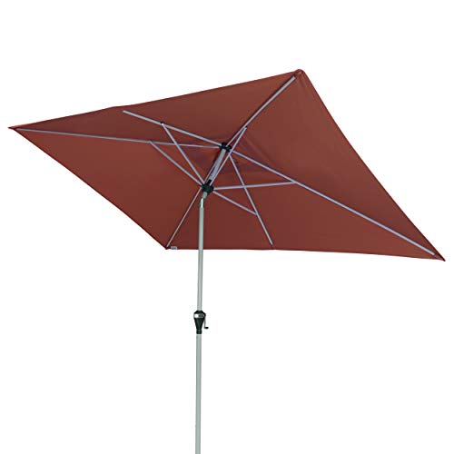 Doppler Active Auto Tilt 300x200 - Moderner Kurbel Sonnenschirm - Knickbar - ca.300x200 cm - Terracotta von Doppler