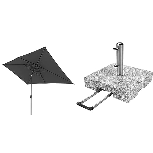 Doppler Sonnenschirm Jack 300x200 Dunkelgrau Granit-Sonnenschirmständer mit Ausziehgriff 72kg Doppler Sonnenschirm Jack 300x200 Dunkelgrau Granit-Sonnenschirmständer mit Ausziehgriff 72kg von Doppler