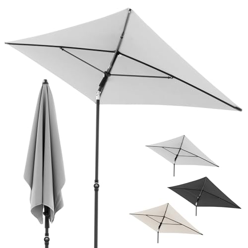 Doppler Sonnenschirm für den Garten Rethink 180x120cm in Hellgrau - Rechteckiger Sonnenschirm für Balkon & Terrasse - Nachhaltiger Schirm - Kippbarer Balkonsonnenschirm mit Handöffner und Hülle Doppler Sonnenschirm für den Garten Rethink 180x120cm in Hellgrau - Rechteckiger Sonnenschirm für Balkon & Terrasse - Nachhaltiger Schirm - Kippbarer Balkonsonnenschirm mit Handöffner und Hülle von Doppler