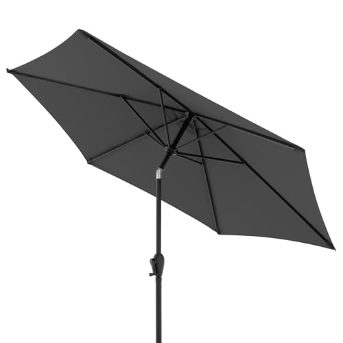Doppler Sonnenschirm für den Garten Jack 250cm in Dunkelgrau - Runder Sonnenschirm für Balkon & Terrasse - Schirm knickbar - Balkonsonnenschirm - Kurbelschirm - Gartenschirm mit Kurbelfunktion Doppler Sonnenschirm für den Garten Jack 250cm in Dunkelgrau - Runder Sonnenschirm für Balkon & Terrasse - Schirm knickbar - Balkonsonnenschirm - Kurbelschirm - Gartenschirm mit Kurbelfunktion von Doppler