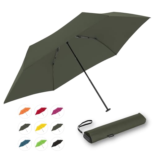 Doppler Taschenschirm Zero,99 Flat I Ultra leichter Regenschirm I Kleiner Schirm I Mini Regenschirm I Leicht zu Öffnen I Flach & kompakt I Taschenregenschirm windproof von Doppler