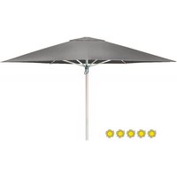 Gastronomie Sonnenschirm Braumeister 400 x 400 cm, anthrazit, mit Volant, Bezug aus 100% Polyester, Gestell aus Aluminium, 17,1 kg - Doppler von Doppler